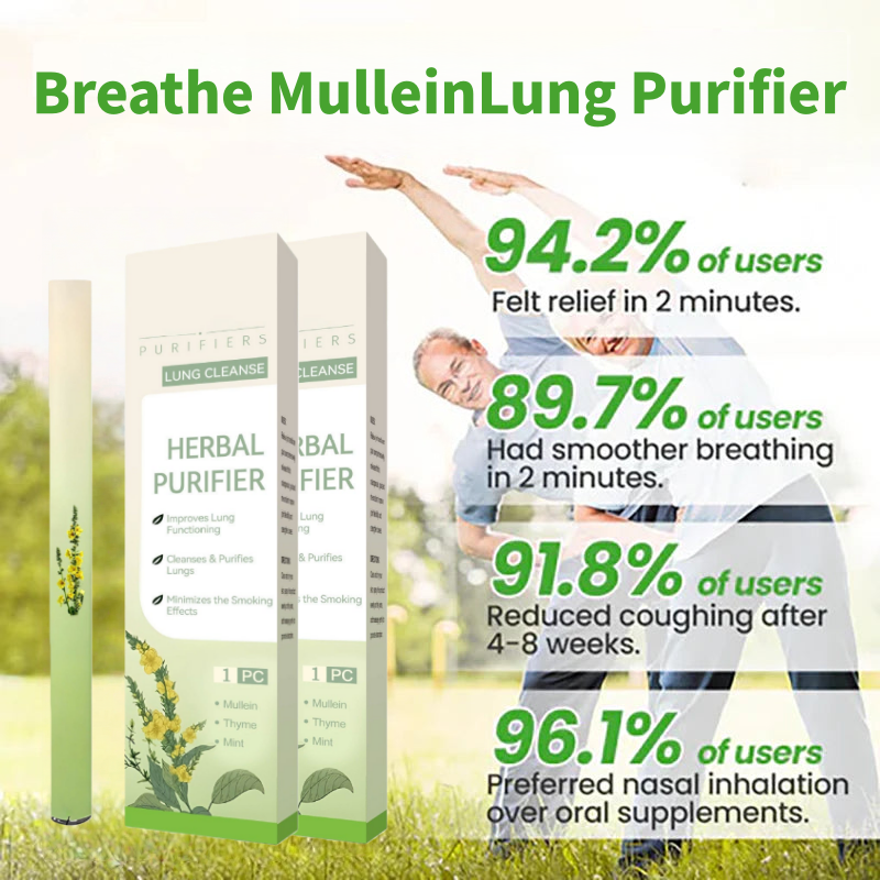 Breathe Mullein Relaxation Stick – Soothes Lungs, Detoxifies, Freshens Breath