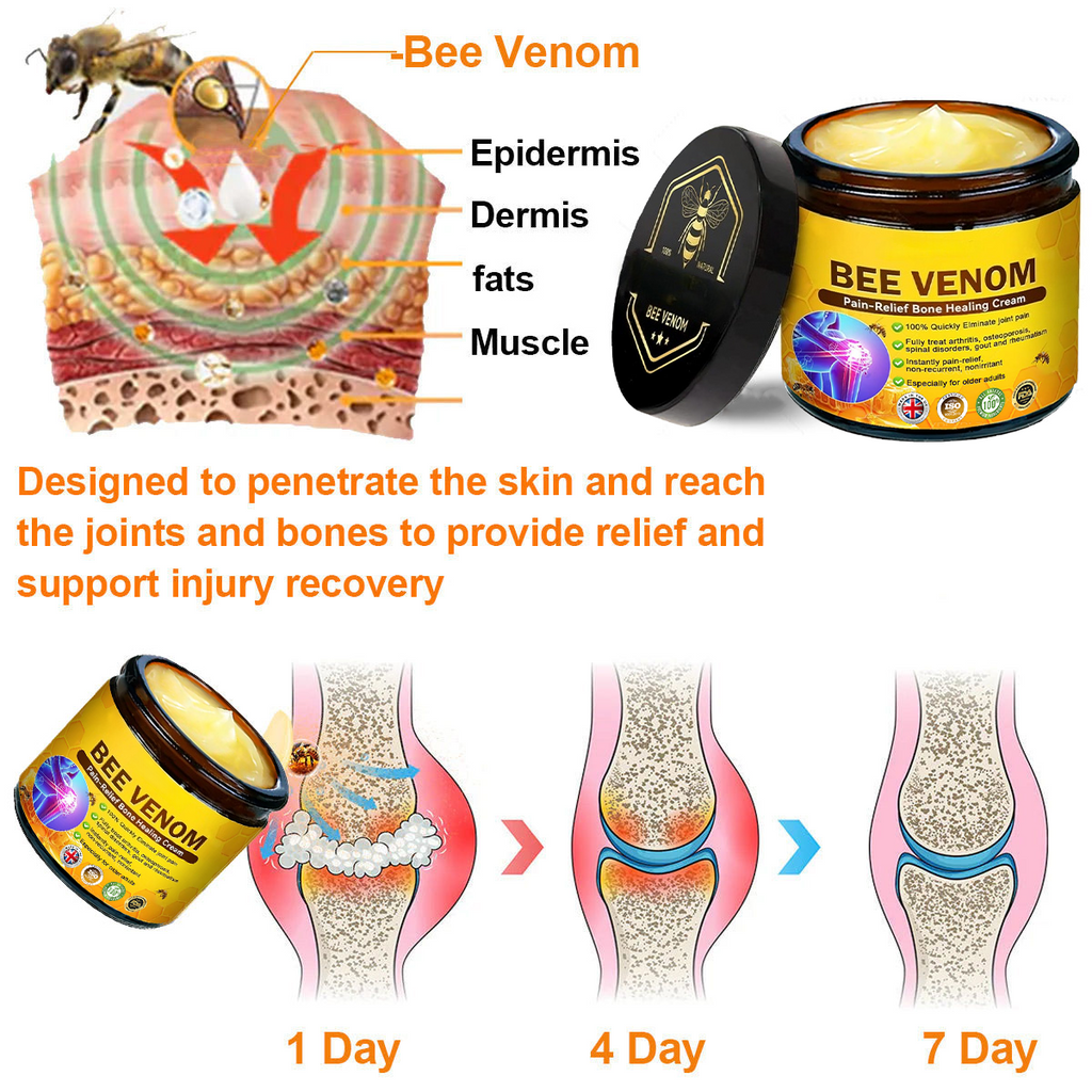 HOUKEA® Bee Venom Pain-Relief Bone Healing Cream ⏰
