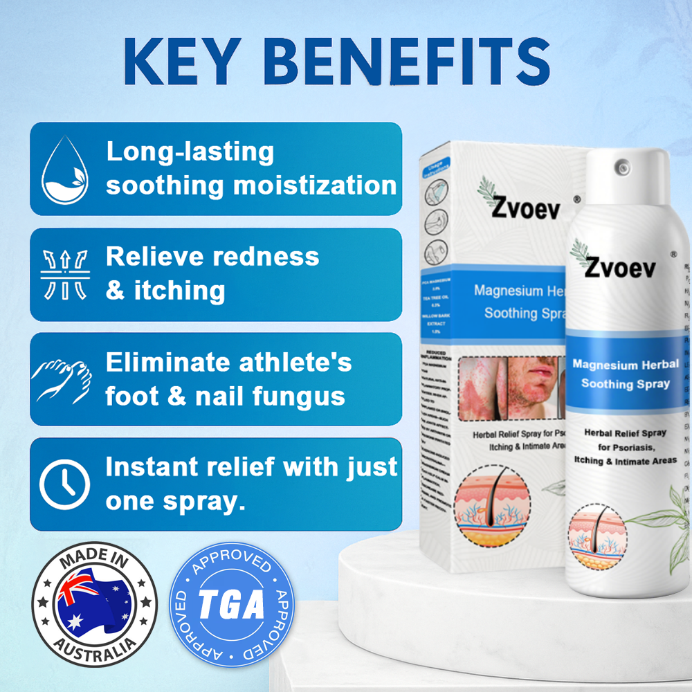 ✅ Official Store: Zvoev Magnesium Herbal Psoriasis Spray 👩‍⚕️ TGA certified